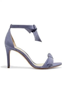 Alexandre Birman Clarita Bow Sandals Lavender Suede Heels EU 41